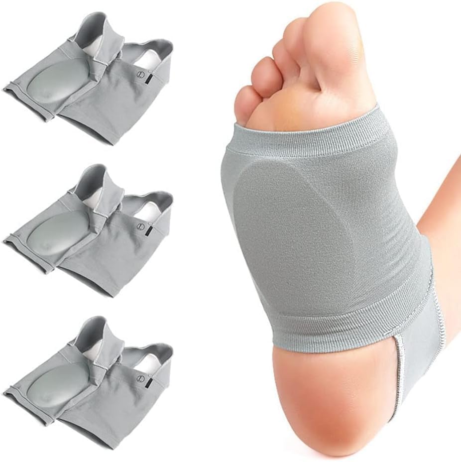SUNBEET Flat Foot Arch Support for Men & Women | Medial Flat Feet Correction Sleeve with Cushion | Plantar Fasciitis Leg Foot Pain Relief Product | Free Size (Belt Arch Support) 1