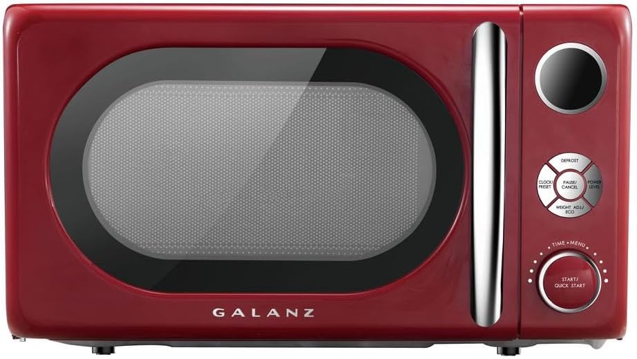 Plato giratorio de vidrio con 6 niveles de energía para microondas de inspiración vintage