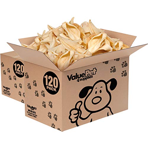 ValueBull Lamb Ears, 240 Count - All Natural Dog Treats, Grass Fed, Single Ingredient Rawhide Alternative