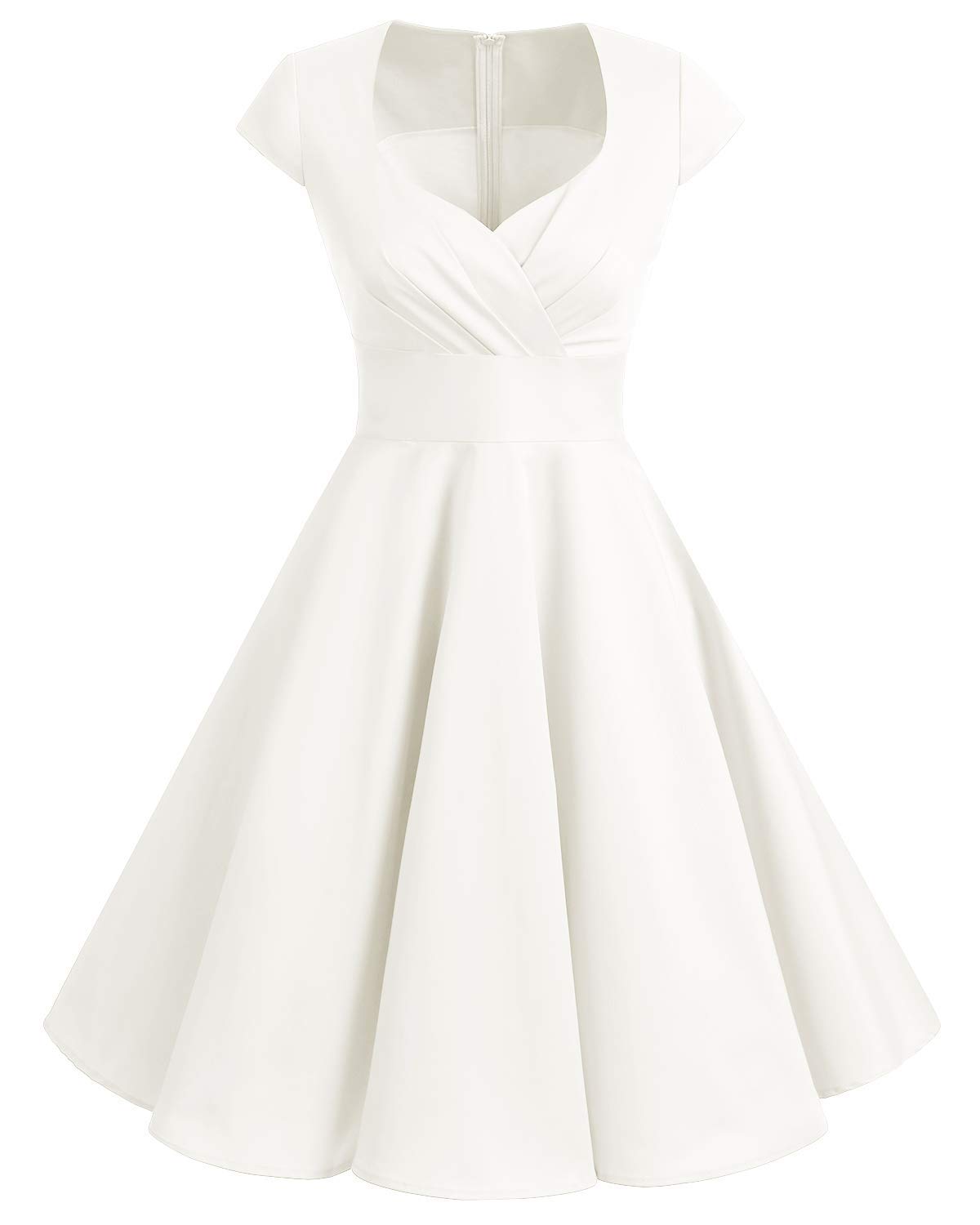 Robe vintage années 50 et 60 style rockabilly pour femme - Manches courtes
