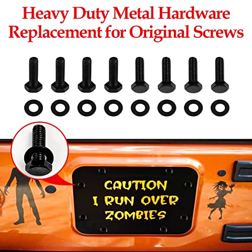 Buling Aluminum Wrangler Spare Tire Carrier Filler Plate Tailgate Plug Vent Plate Cover With Tailgate Durable Rubber Plugs Set And Factory Bolts Compatible With 2007-2018 Jeep Wrangler Jk & Jku #TOP4