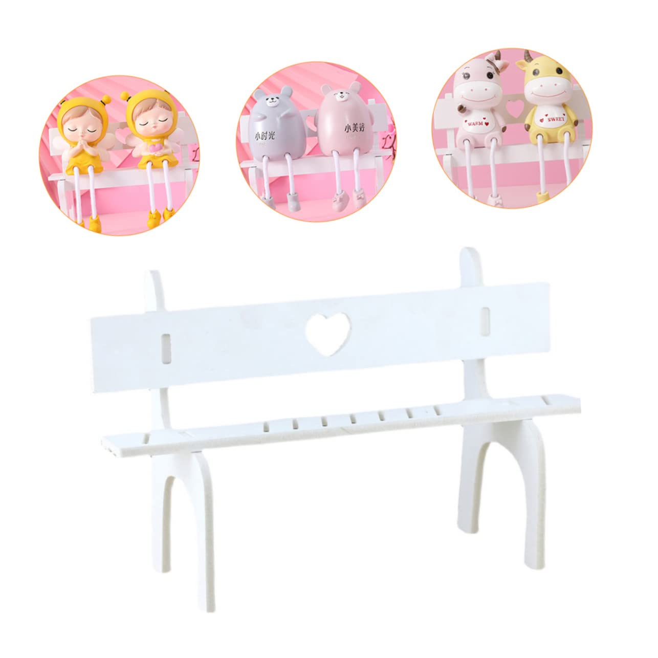QUMIIRITY Outdoor Doll Chair 3pcs DIY Doll Stools Miniature Stool Set for Photo Props