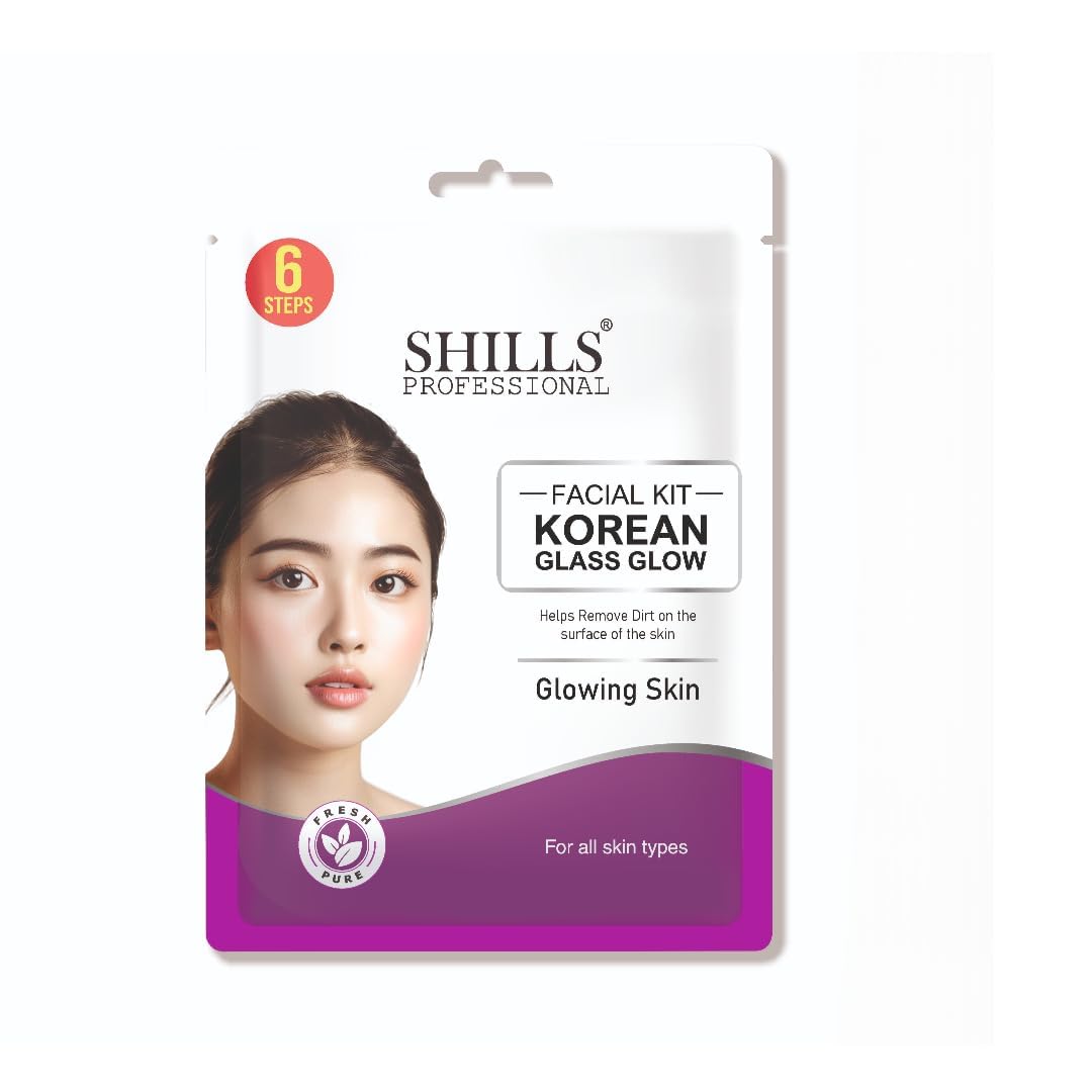 PRATHNA CREATION SShills Professional Korean Glass Glowing Facial Kit | | Instant Brightening & Glowing Skin | Korean Beauty Facial Kit for Women & Men | Deep Cleansing, Whitening, Hydrating, Anti-Aging, Bridal Glow