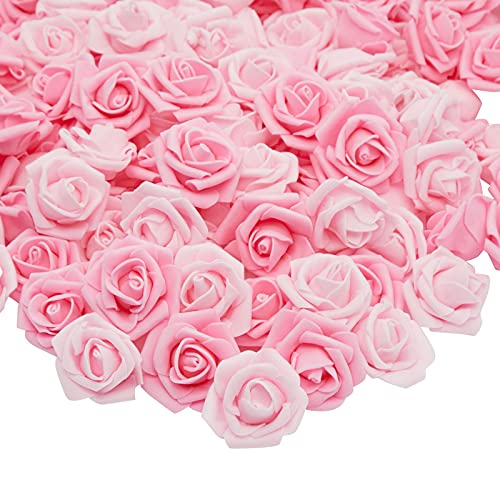 Image of Bright Creations Artificial Roses - Foam Rose Heads & Flowers for Crafts - Faux Roses for Wedding Cake Flowers - 2 Inch Mixed Pink, Pack of 200