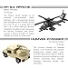 Apostrophe Games 5 Military Building Block Sets (730 Pieces) F/A-18 Hornet, F-14 Tomcat Fighter Jet, AH-64 Apache Helicopter, M2 Bradley Tank, and Humvee Avenger