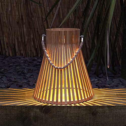 Festive Lights – solarbetriebene LED Outdoor Bambus-Laterne –...