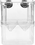 Transparent Fish Breeder Box,Acrylic Fish Breeding Box Double Layer Aquarium Tank Fishes Isolation Box,Fish Breeding Box,Divider Hatching Boxes,Aquarium Breeding Box,Breeder Box for Fish Tan (,S)