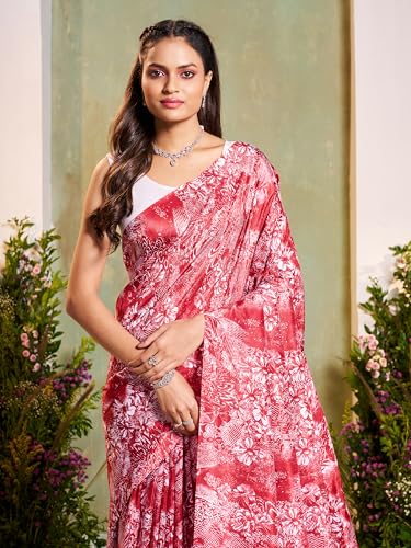 Image of Garden Vareli Art Silk Floral Print Saree