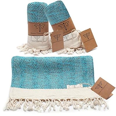 Smyrna Original Turkish Hand Towels Set of 2 | 100% Cotton, 16 x 40 Inches | Decorative Bathroom Peshtemal Towel for… 51n6YwtH+ML. SS400