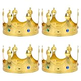 Beavorty 4 Cumpleaños Disfraz Diademas Infantiles Elegantes Doradas para Fiestas y Representaciones