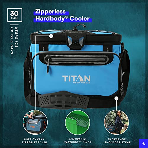 Arctic Zone Titan Deep Freeze Cooler - 30 Can Zipperless Hardbody Cooler - Deep Freeze Insulation, Hardbody Liner, And Smartshelf #TOP2