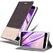 Produktbild Cadorabo Hülle für Huawei P10 in ANTRAZIT Gold - Handyhülle mit Magnetverschluss, Standfunktion und Kartenfach - Case Cover Schutzhülle Etui Tasche Book Klapp Style