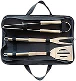 LLRY BBQ Grilling Tools Set - Stainless Steel Grilling Accessories with Free Portable Bag. (3PCS)