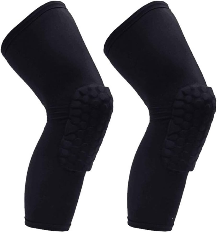 Knee Pads Compression Pads Long Leg Sleeve Collision Avoidance Brace Protection Knee Sleeve for Basketball Football Volleyball Cycling (1 Pair)