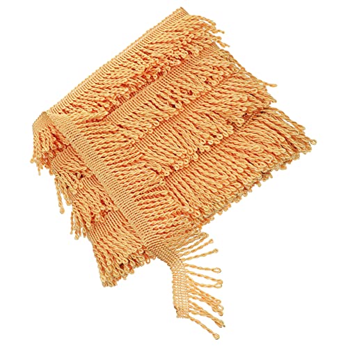 El Mejor Listado de Muebles del cuarto de costura - los preferidos. 49 SEWACC Flecos De Cortina Para Decoración Diy, Rollo 1 Unidad, Color Dorado Brillante, Ribete Borlas Para Sofá, Material De Poliéster, Adecuado Para Manualidades y Adornos Hogar...