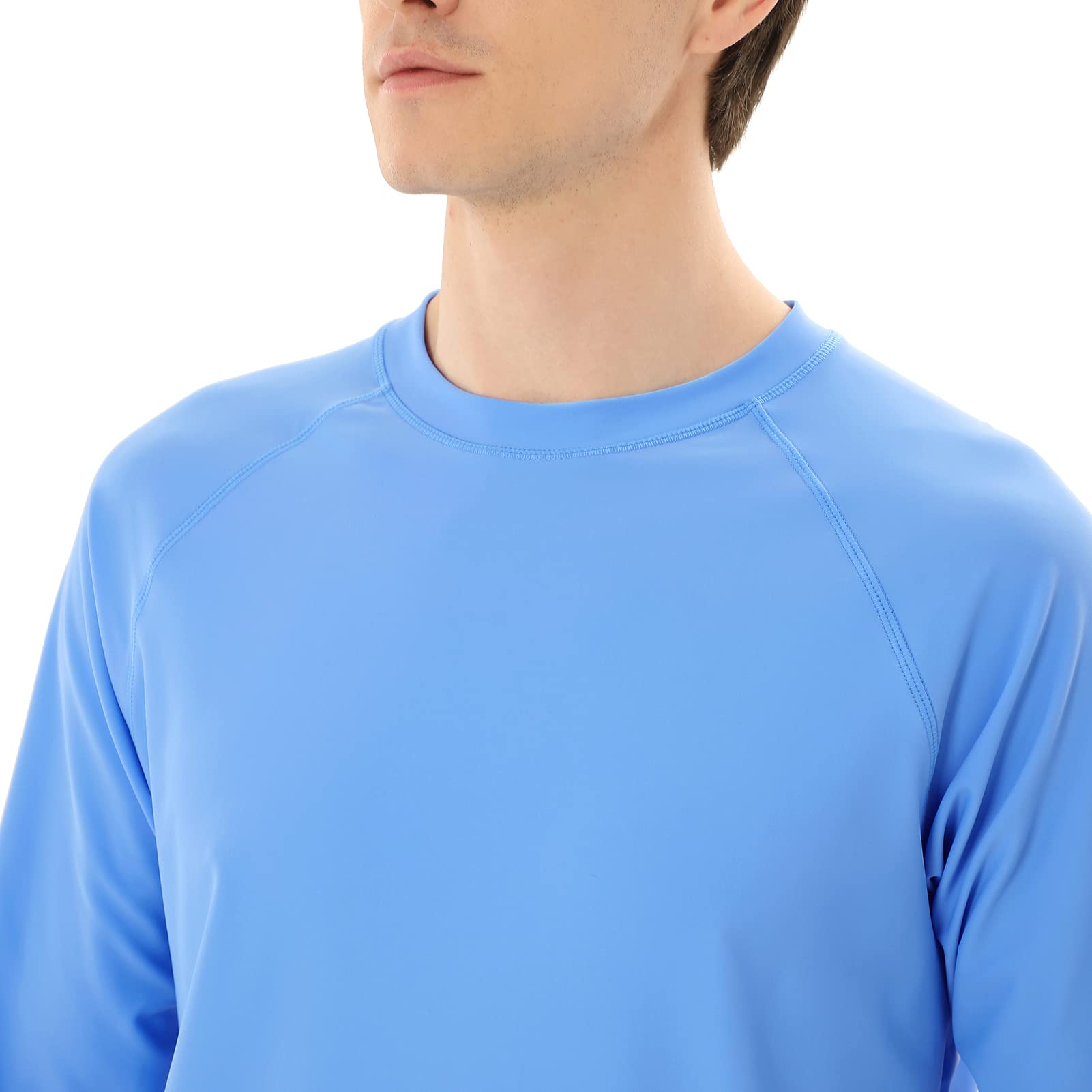 Maglietta Anti UV a Manica Lunga Uomo Rash Guard Shirt Costume da Bagno UPF 50+ Protezione Solare Asciugatura Rapida