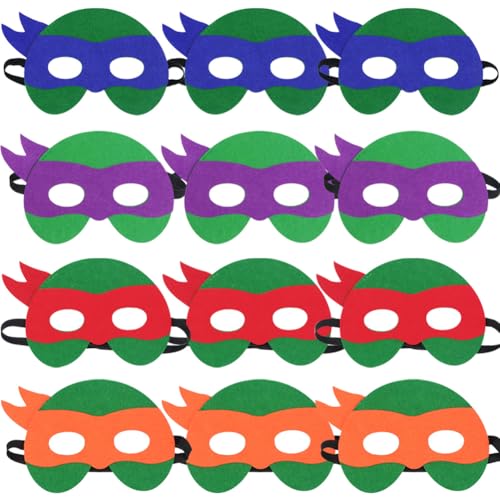 MEZHEN Masques Turtle Masques Enfant Décoration de Fête Anniversaire Masque à Animaux Fournitures de Fête Mascarade Halloween Noël Carnava