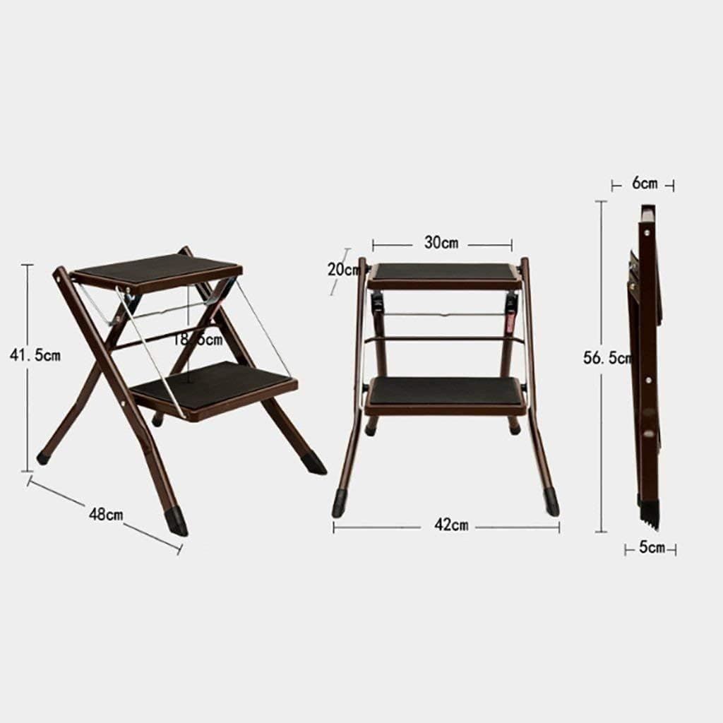 OKUOKA Outdoor Home Dual-Purpose Step Stool,Chair Seat Ladder Stair Step to Expand Multi-Function Dual-Use Stool, Ladder Chair (42 * 48 * 41.5Cm),White