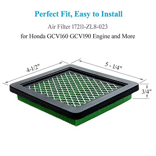 Heyzlass 10Pack 17211-Zl8-023 Air Filter - Compatible With Honda Gcv160 Gc160 Gcv190 Gc190 Engine Husqvarna Craftsman Troy-Bilt Push Lawn Mower Tiller Air Cleaner #TOP3
