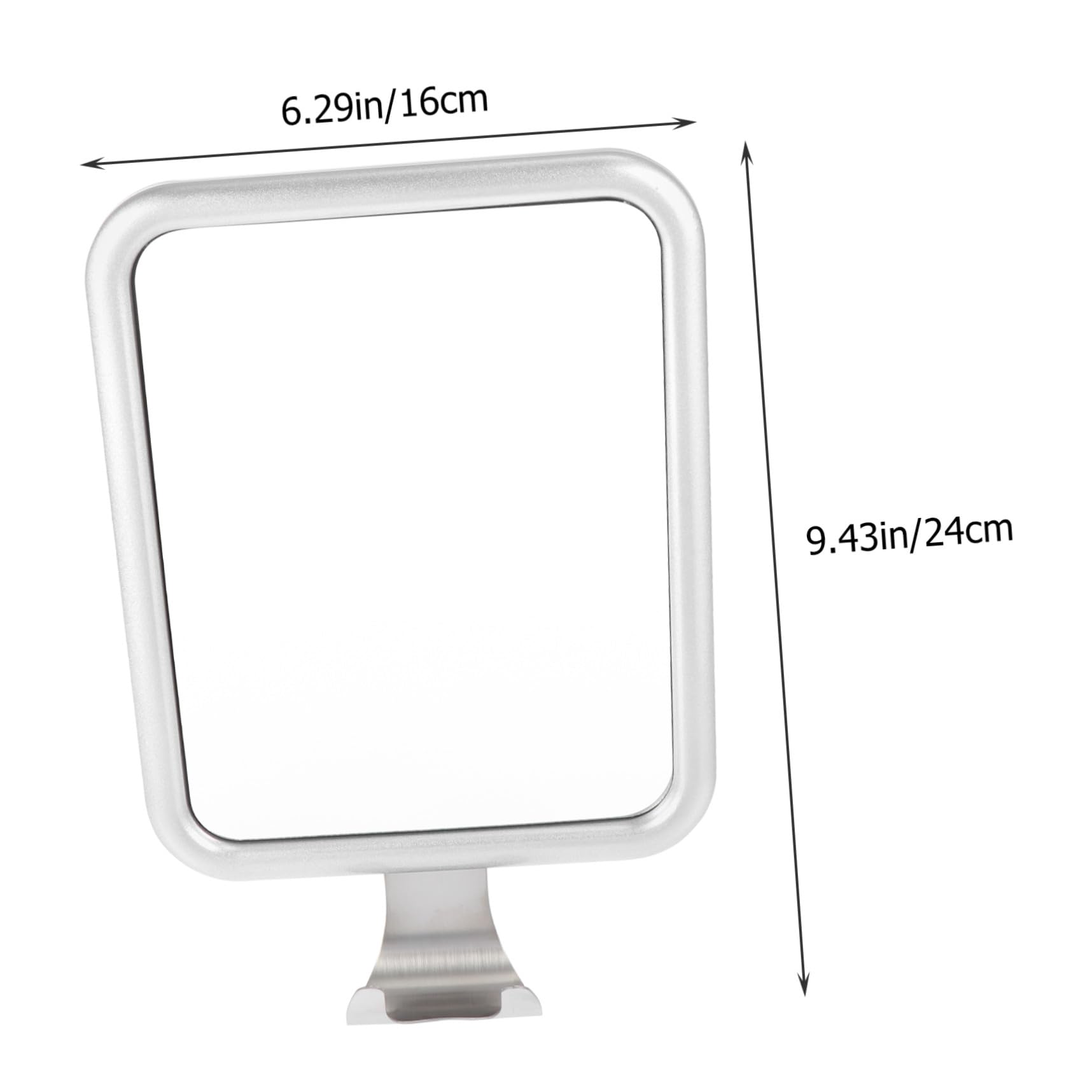 Toyvian Anti beschlag Badezimmerspiegel mit Saugnapf und Haken Praktischer Aluminiumlegierung Schminkspiegel ohne Bohren Tragbar Silbergrau für Bad und Makeup Geschenkidee