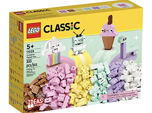 LEGO® Classic Creative Pastel Fun 11028 Building Toy Set; Colourful, Imaginative, Playful Learning for Kids Aged 5+