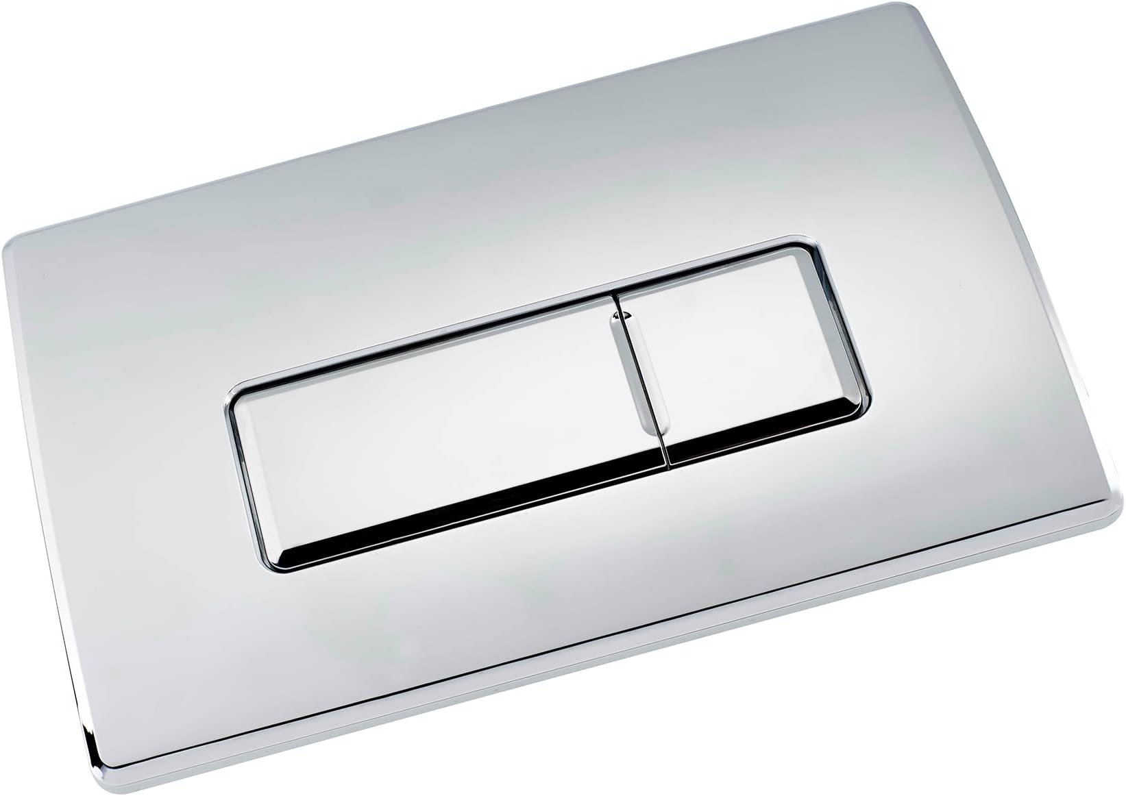 Square Chrome Pneumatic Toilet Concealed Cistern Large Flush Plate WC Button