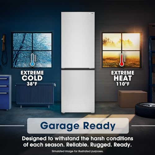 Sharp SJB1255GS Bottom-Freezer Counter-Depth Refrigerator, 24 Inch, 11.5 Cubic Foot, Garage Ready - Additional View