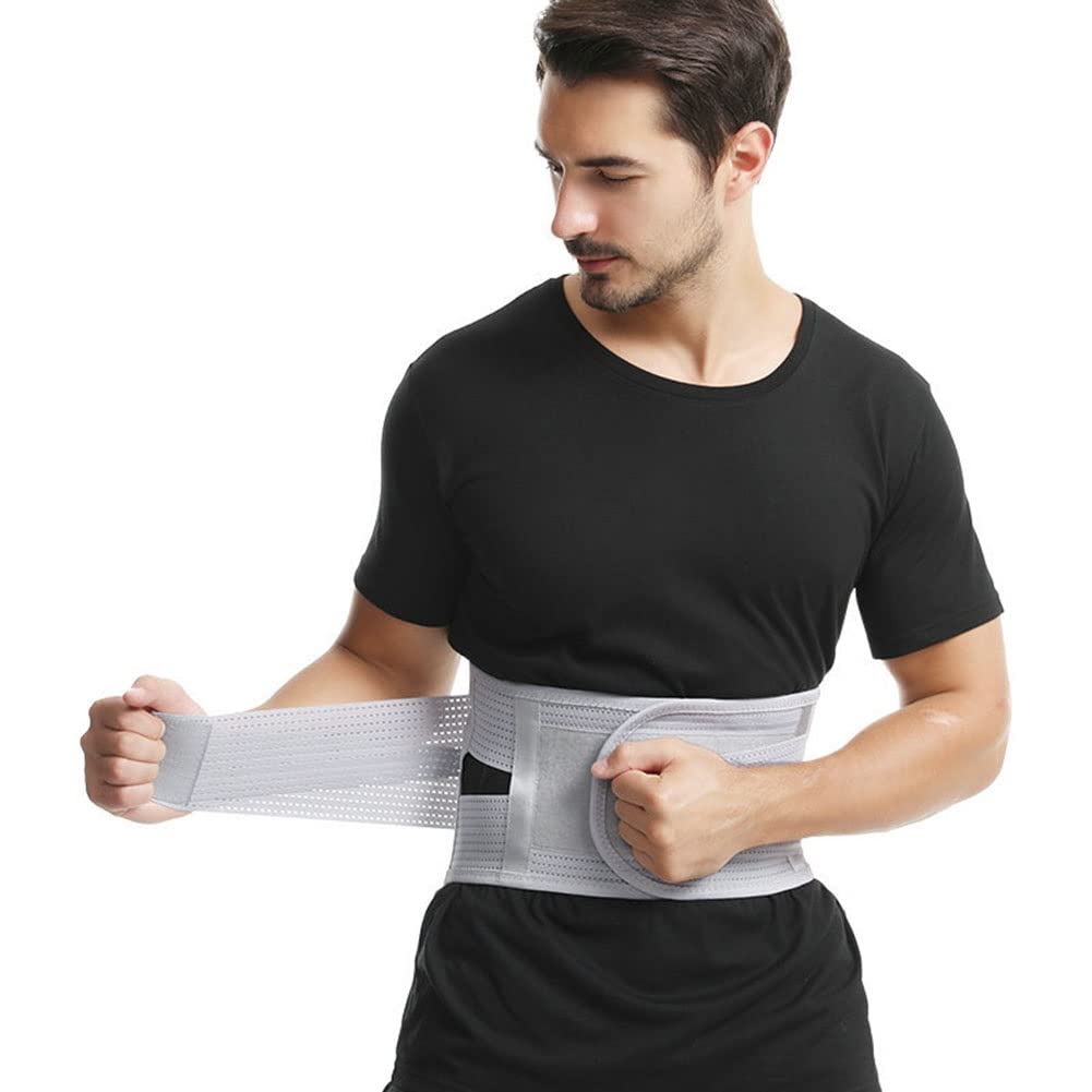 Soporte Lumbar para Hombres y Mujeres Cintura Transpirable Cinturón de Soporte de Espalda Lumbar para ciática Hernia de Disco Escoliosis Alivio del Dolor de Espalda Levantamiento Pesado con