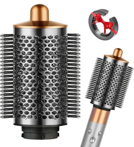SWAZVAC Round Volumizing Brush for Dyson Airwrap, Large Oval Volumizer (Gold)