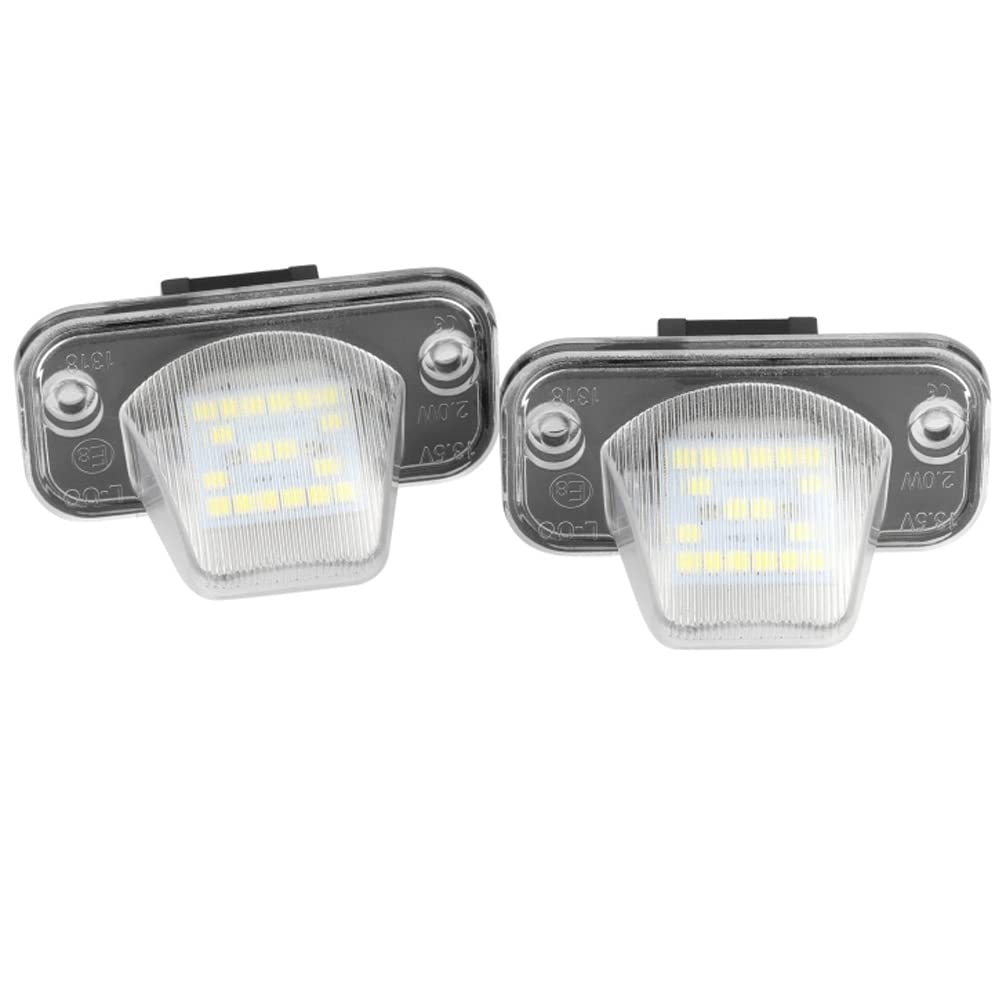 PolarLander 2Pcs 18SMD LED Número de matrícula Lámpara de luz para V/W Transporter T4 / Caravelle MK4 / Multivan Passat B5 B6 Combi Eurova