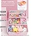 Fivliangyer Hair Accessories Organizer for Girls Headbands, Clips, Ties Baby Girl Supplies, Lockable Three-layer Folding Craft Organizers and Storage Plastic Jewelry Box, 11.4x6.3x6.3in