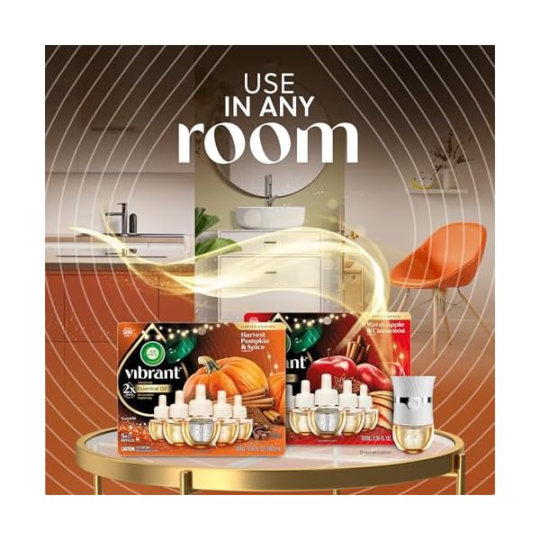   Air-Wick-Plug-In-Advanced-Scented-Oils-Refills-Harvest-Pumpkin-SpiceFall-Decorations-for-HomePlug-In-Air-Fresheners-for-HomePumpkin-SpiceFall-Essential-Oils-Pumpkin-DecorRoom-Freshener-5-ct