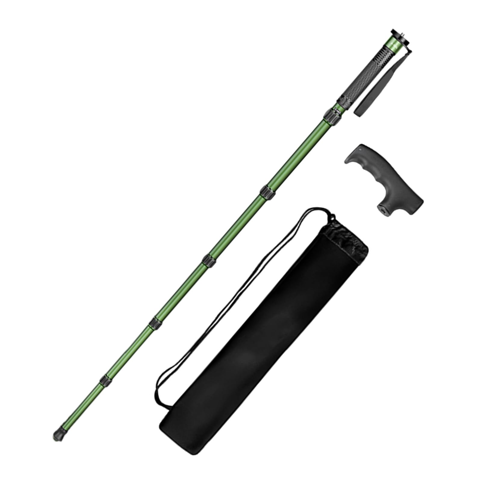 Monopiede per Fotografia Monopiede per Fotocamera Portatile Leggero capacità di Carico di 10 Kg Fotocamera DSLR Altezza Regolabile a 6 Sezioni con Testa del Bastone da Arrampicata Sport (Verde)