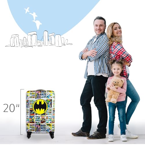Fast Forward Batman Luggage For Boys, 20 Inches Hard-Sided Tween Spinner Suitcase For Toddlers, Kids Carry-On Travel Trolley, Kids Carry-On Luggage With Wheels thumb #5