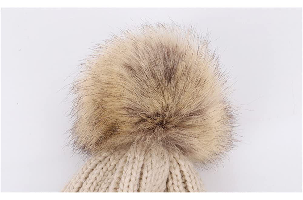 Dziecięcy kapelusz szalik zestaw zima żebrowany dzianinowe ciepłe czapki beanie czapka pompon szydełkowana czapka dla chłopców dziewcząt