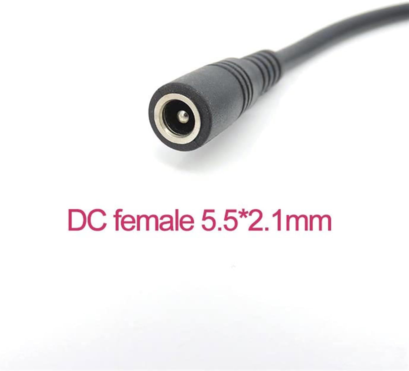 1pcs 0.7M Long 12V 24v DC 1 Female to 2 3 4 5 Way Male Connector Cable Power Supply Extend Splitter 18awg 7A for Strip 5.5x2.1mm(1 to 2 Way)