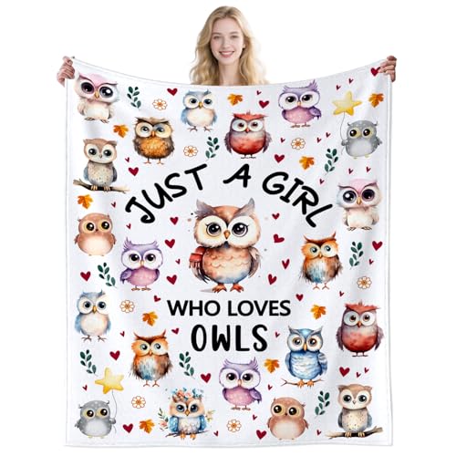 Rbamsme Owl Blanket Owls Gifts for Owl Lovers Owls Throw Blanket Merch Gift for Kids Women Men Girls Boys 50X40