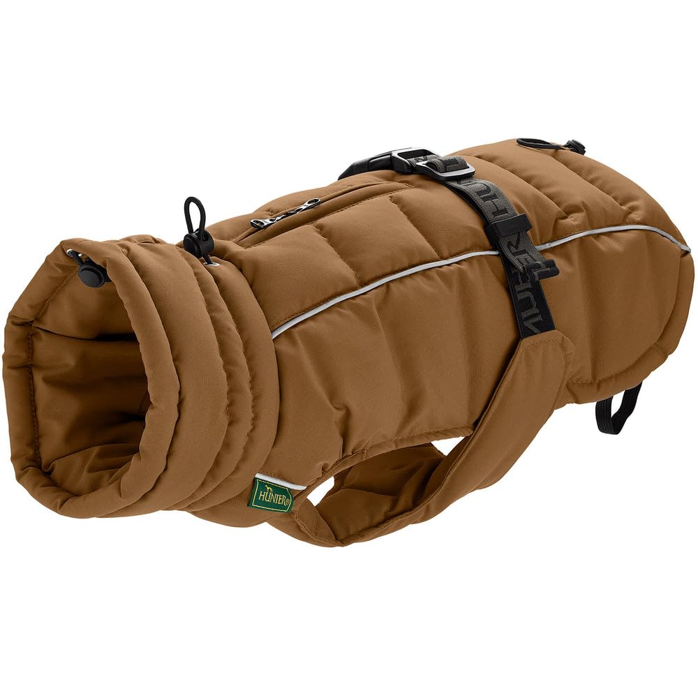 Abrigo para perro Paxson Dachshund color caramelo, talla 40