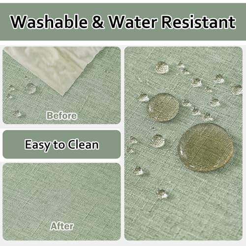 Image of AUSSPVOCT Textured Table Cloth Rectangle 60x104 Inch for Home Kitchen Decor