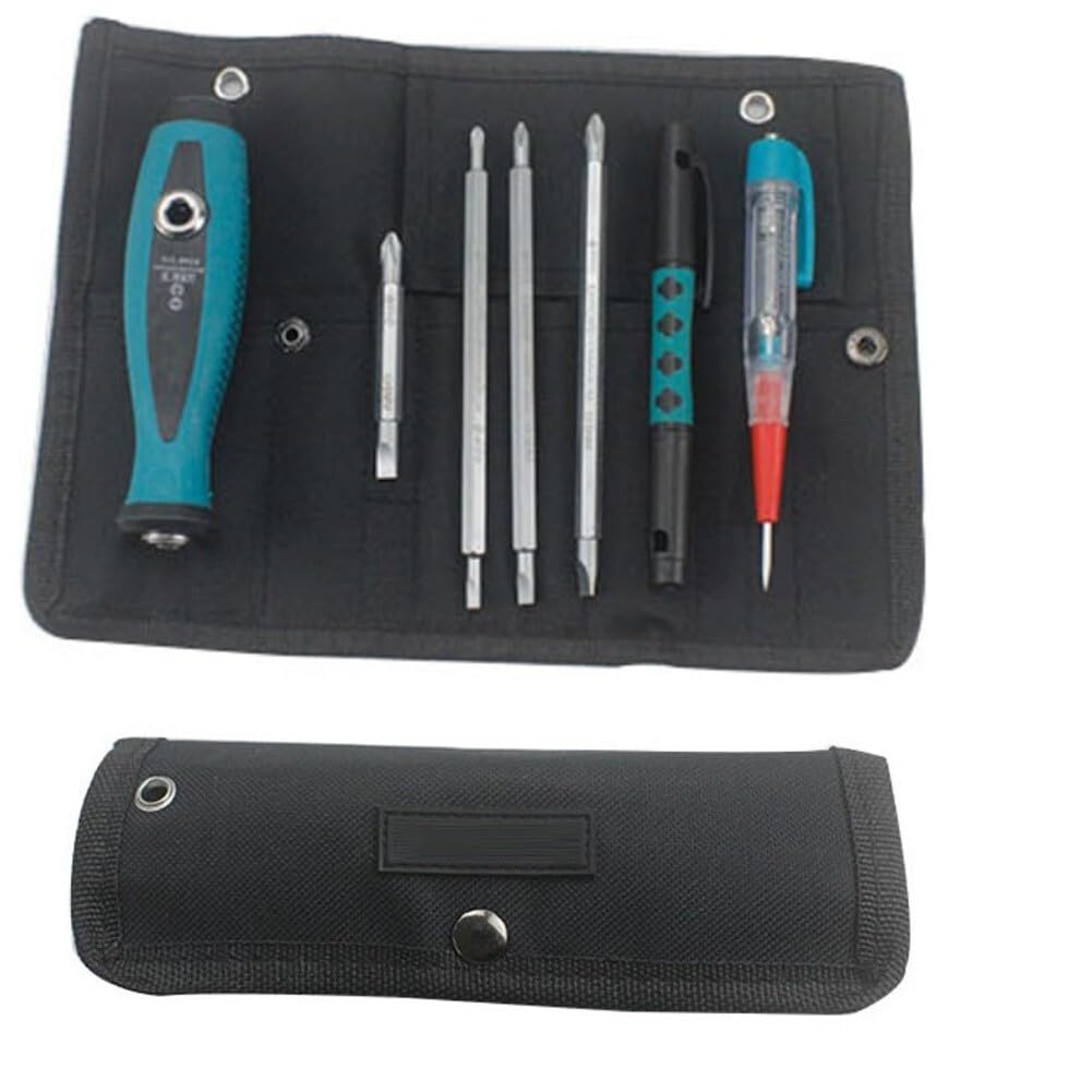 Kit completo de destornilladores magnéticos con probador eléctrico para electrónica