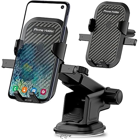 3 in 1 Car Phone Holder Dashboard/Windshield/Air Vent,Car Mount Cradle for Samsung S20 S21 S23 Plus Ultra FE 5G A23 A13 A53 A14 A52 A72 A32,iPhone 12 14 11 13 Pro Max XR XS,Xiaomi Redmi Note 10 9 Pro Cover