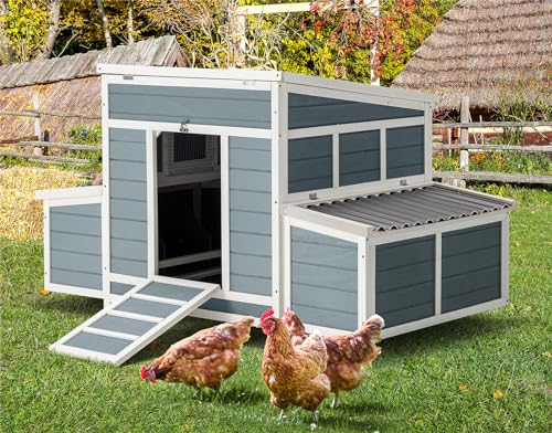 AECOJOY 56 Chicken Coop with 6 Nesting Boxes