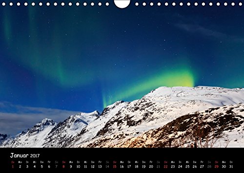 Fjorde und Polarlichter bei Tromsö (Wandkalender