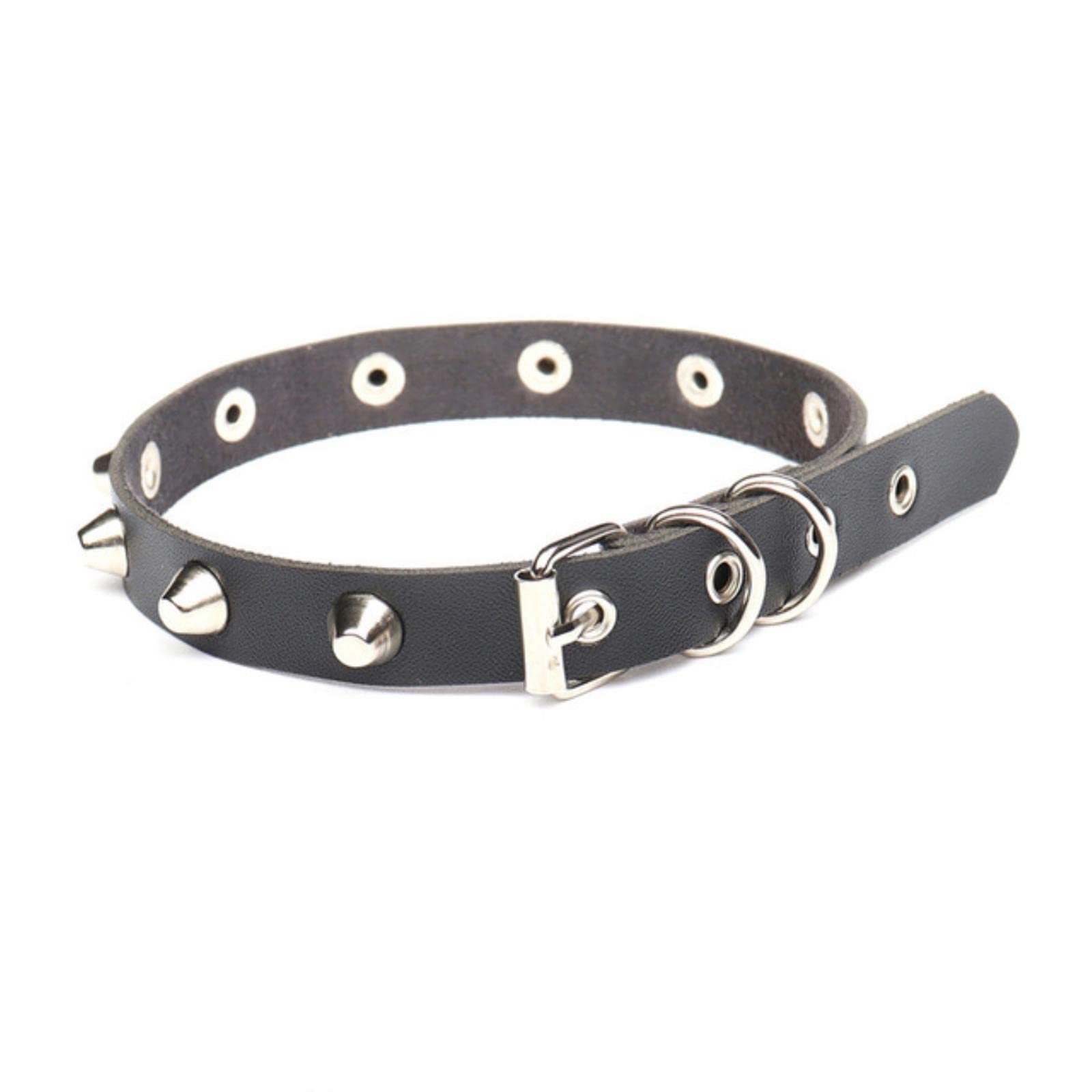 Weiting Men's Black Punk Metal Rivet Choker Necklace Sexy Spiked Neck Strap Clavicle Collar Necklaces Hollween Wo Y2k Jeweley Gift