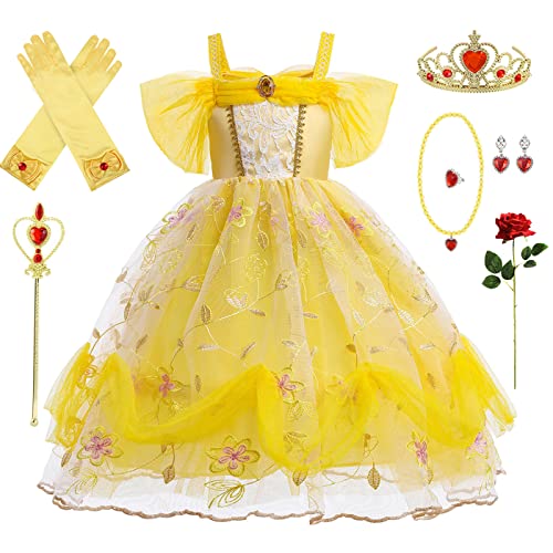 Emin Kinder Prinzessin Belle Kleid Mädchen die Schöne und das Biest...