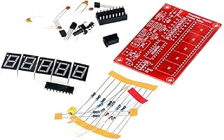 MOOKEENONE PCB 1Hz-50MHz Frequency Counter Automatic Range Conversion PCB DIY Kits Crystal Oscillator Frequency Counter Tester Meter Digital LED