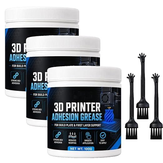 Anti-Warping Adhesion Grease for 3D Printers,Linear Guide Lubricant (3pcs)