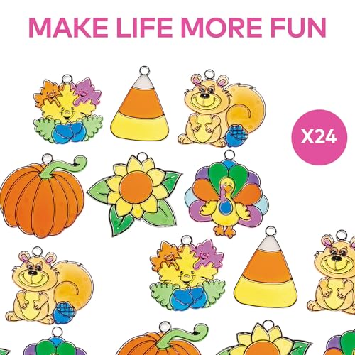 fall suncatchers - craft supplies - 24 pieces