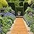 8' Wooden Garden Pathway, Straight Hardwood Outdoor Roll Out Walkway Lawn Boardwalk Wood Patio Path Decor for Beach Wood Flooring and Party Paths
