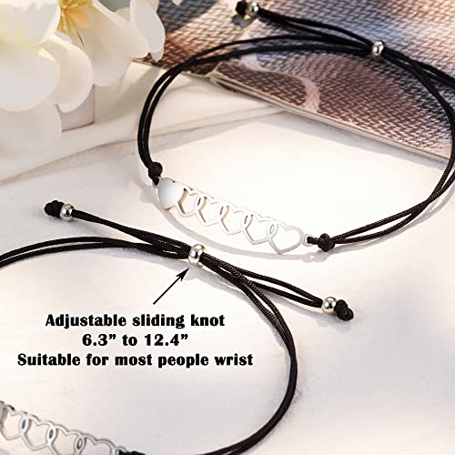 Image of Tarsus 2 /3 /4 /5 /6 Pcs Best Friend Bracelets Bff Matching Heart Bracelet